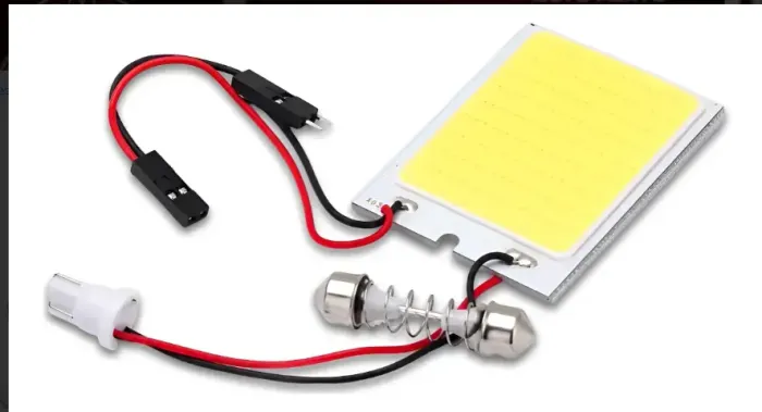 Lâmpada T10 Torpedo Placa Led Cob Luz Interna 12v 6000k