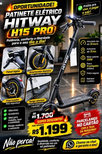 PATINETE ELÉTRICO HITWAY H15 PRO