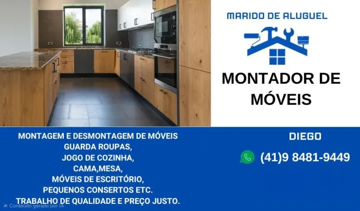 montador de Móveis e Marido de Aluguel (conserto de Móveis)