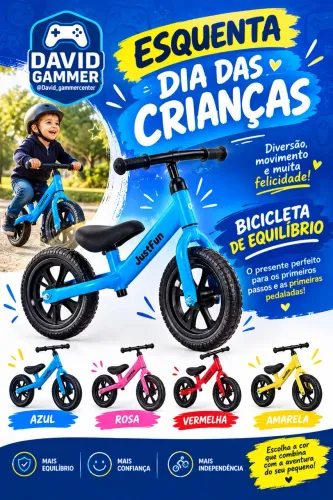 Bicicleta de equilíbrio infantil NOVA escolha a cor no chat