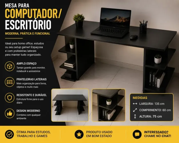 Mesa para computador/escritório