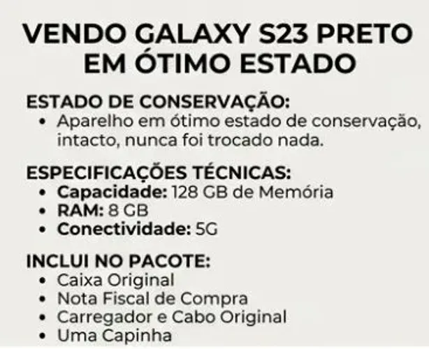 Samsung Galaxy S23 COMPLETO