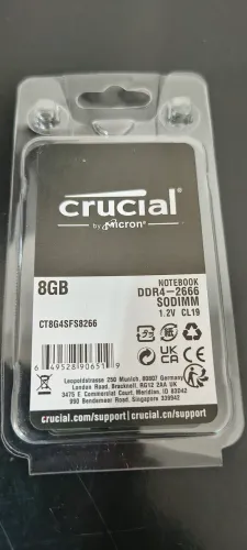 Memória ram crucial ddr4 8gb nova