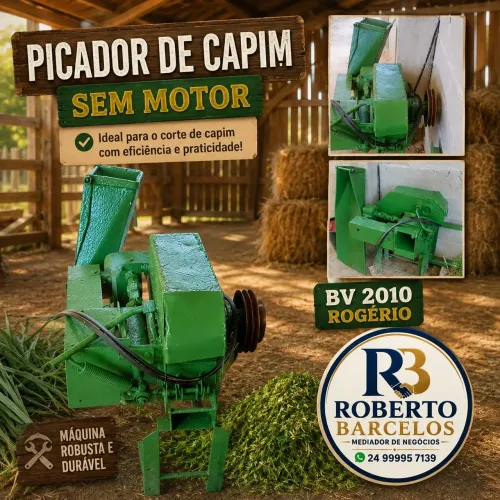 Picador forrageiro de capim sem motor