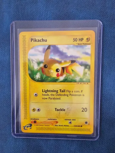 Carta Pokemon Pikachu (124/165) de 2002, vintage, Ingles Original