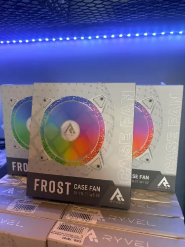 Kit 5 Cooler Fan Ryvel 120mm, ARGB 5V, Frost, Branco