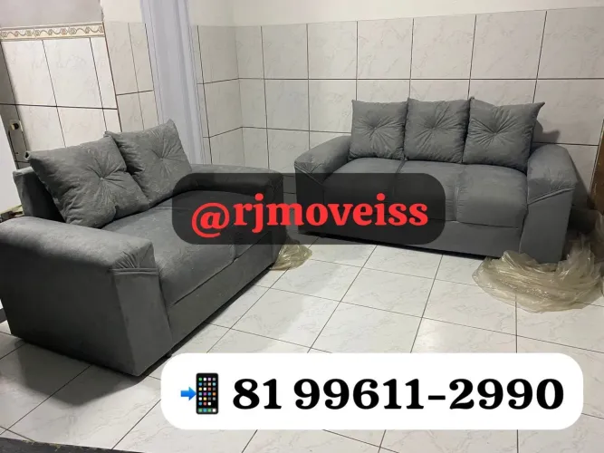 Conjunto de sofá almofadado