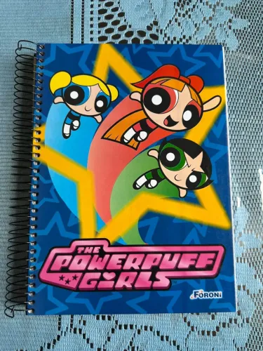 caderno vintage anos 2000 super poderosas powerpuff girls