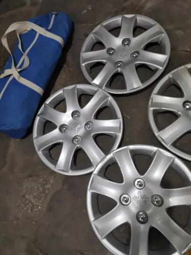 4x Calotas Originais Peugeot 206 207 Aro 14