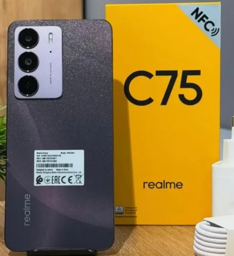 Reposição Realme C75 - Preto - 256/8 - GLOBAL - Tooop Lacrado