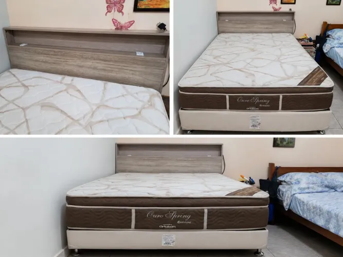 Vendo cama box, colchão ortopédico, painel em bom estado, aceito proposta.