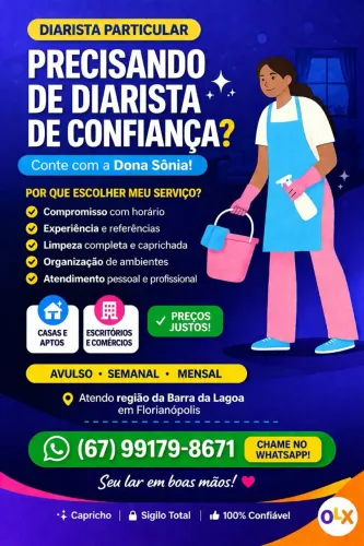 Diarista na Barra da Lagoa 