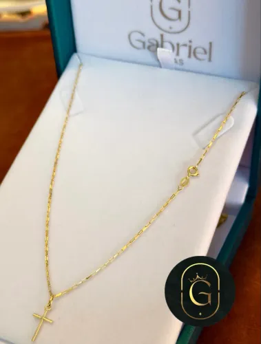 Cordão de ouro tijolinho 3.5g novo ( LOJA FÍSICA )