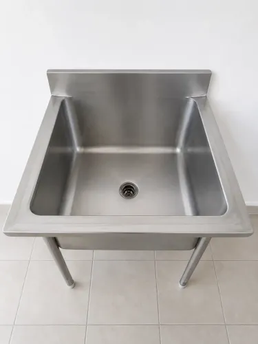TANQUE DE INOX GRANDE COM PÉS DE BORRACHA - USADO