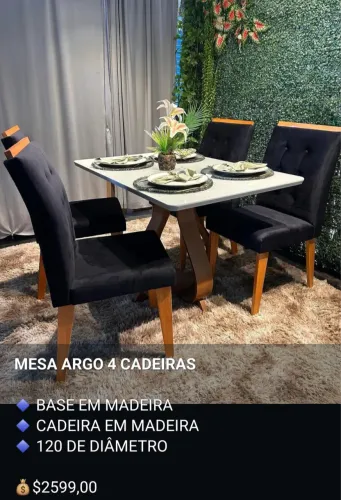 MESA de jantar ARGO 4 CADEIRAS