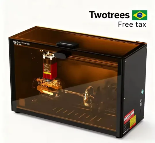 Máquina de gravação laser 7w Twotrees TS5 com rotação 