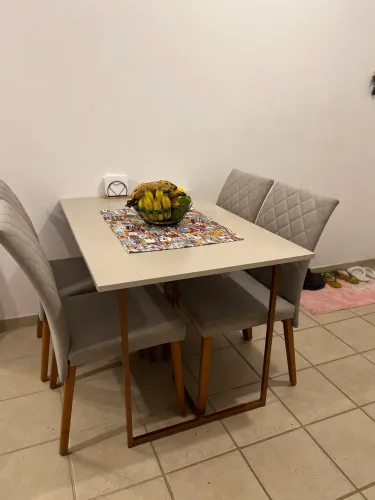 Mesa retangular 120cm off white