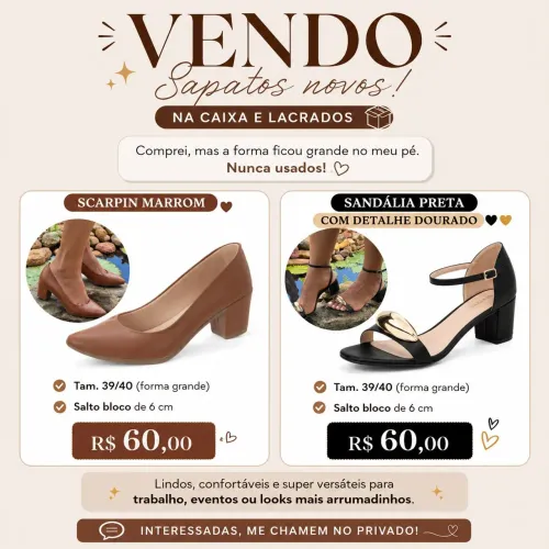 Sandália e sapato