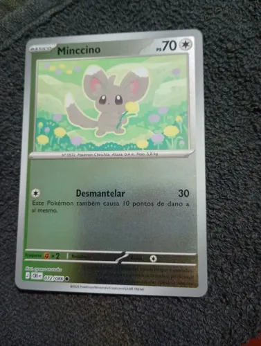 Carta Pokemon Minccino (072/086) brilhante