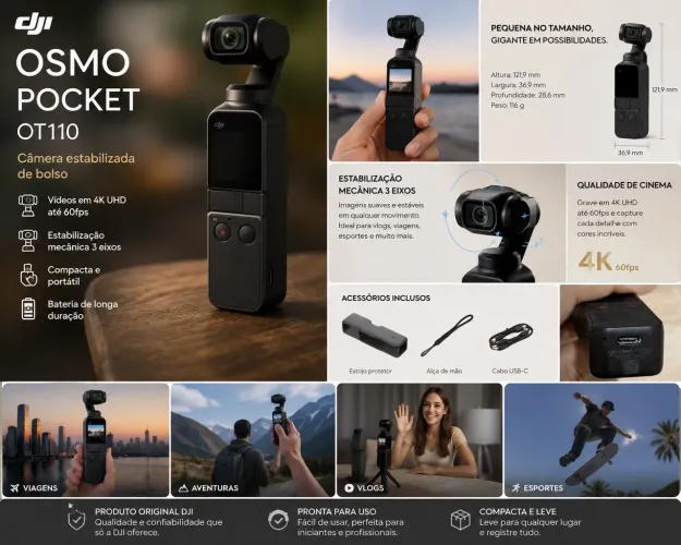 Câmera DJI Osmo Pocket 1