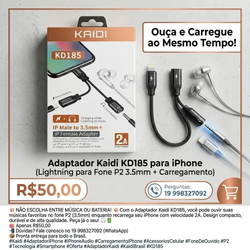 Adaptador iPhone bateria audio