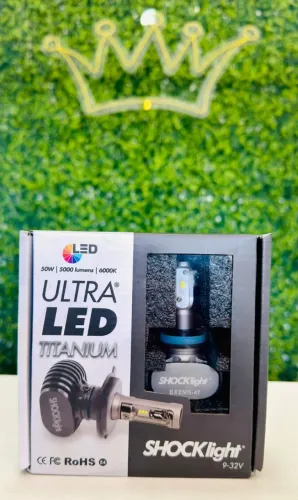 LED HOCKLIGHT ULTRA TITANIUM H7 - 6000K | 5000 LUMENS | 50W | MAIS FORTE DO MERCADO HOJE