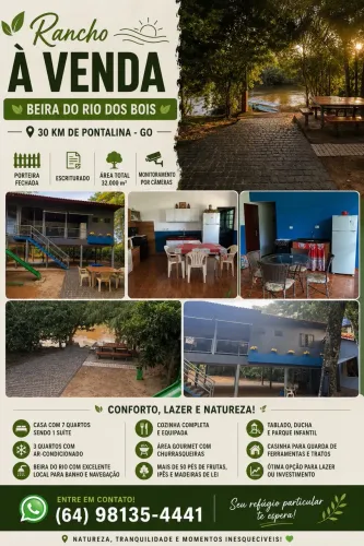Sítio/Rancho/ beira rio
