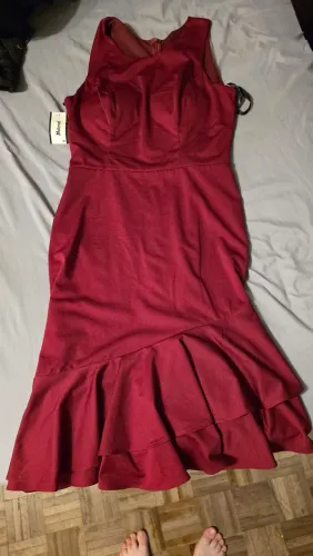Vestido Midi Sereia Bordô/Vinho - Novo com Etiqueta (Tam M)