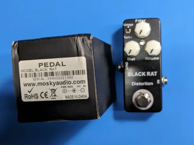 Pedal distortion black rat mosky, NOVO!