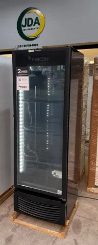 Refrigerador expositor vertical vcfm 433 litros total black - 2 anos de garantia fricon