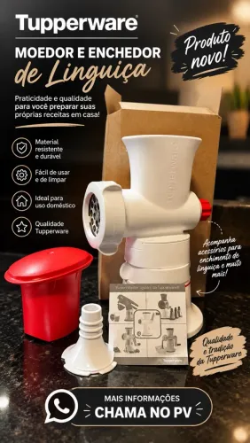 Moedor e enchedor de linguiça Tupperware