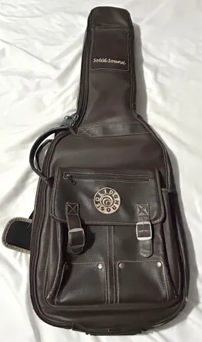 Bolsa de transporte acolchoada para guitarra Solid Sound Deluxe em couro