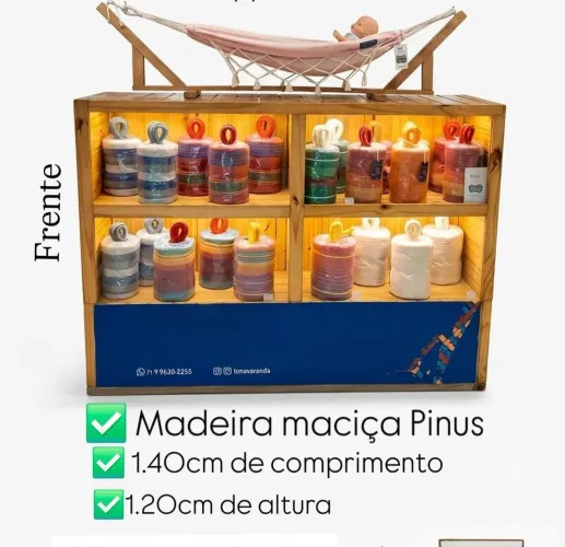Balcão COMERCIAL COMPLETO ( VITRINE, EXPOSITOR E ESTOQUE)