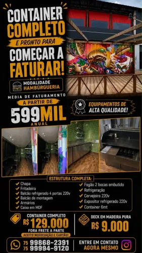 Contêiner Para abrir o seu próprio negócio