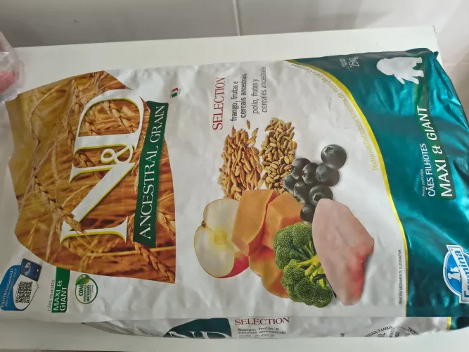 Ração N&D grãos ancestrais 15kg raças grandes (filhotes)