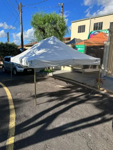 Tenda Bolelli - 3m x 4,50m Branca - Pouco uso