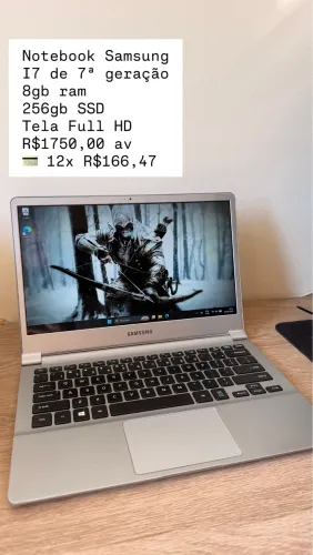Notebook i7 7ª geração | 8gb ram | 256gb SSD