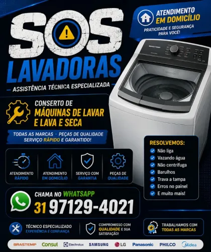 Manutenção em máquina de lavar