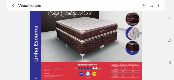 Colchao toraflex casal padrão d33