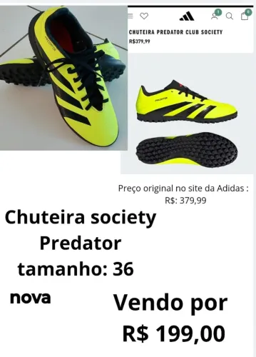 Chuteira Nova Adidas Predator Society