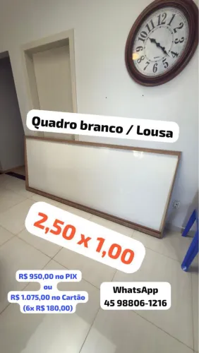 Quadro branco para escritório ou escola