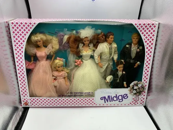 Barbie Midge Conjunto Casamento Wedding Party Gift Set LACRADO Na Caixa