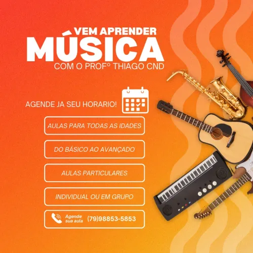 Aulas de Teclado, Violão, guitarra, contrabaixo, Ukulele!