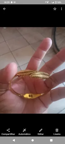 Braselete banhado a ouro 