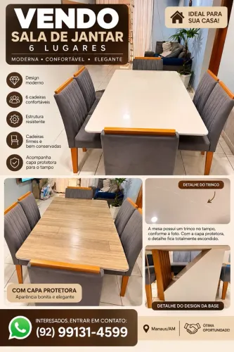 Mesa de jantar 6 lugares