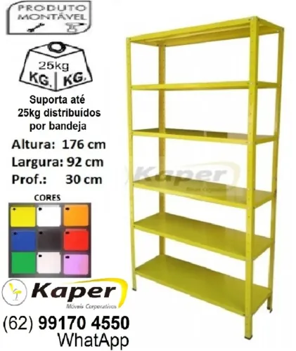 prateleira de Aço Dupla-Flex- Colorida ( nova )