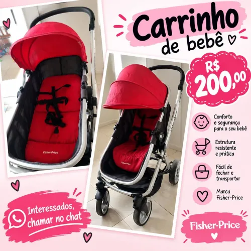 Carrinho de bebê Fisher price