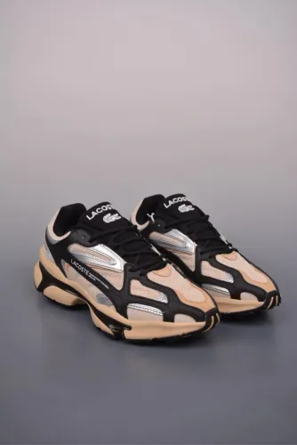 Tênis Lacoste L003 Bege e Preto 42