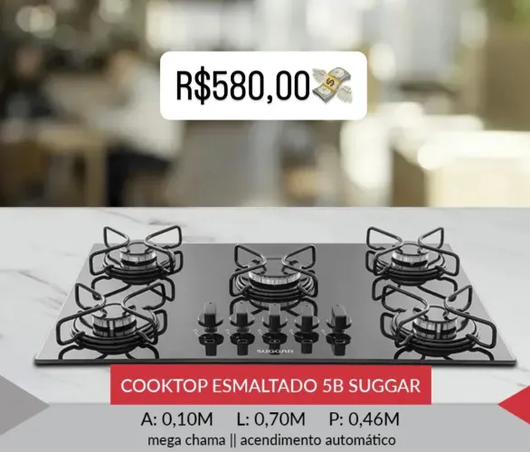 Cooktop 5Bocas Suggar