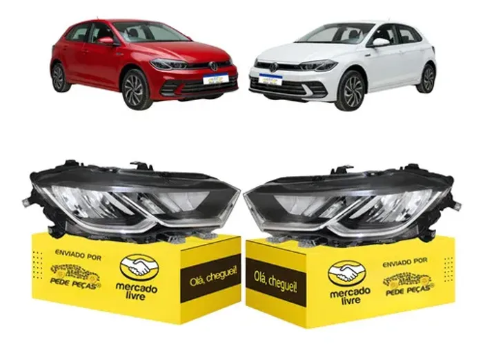 Par Farol Vw Polo 2023 2024 2025 2026 Full Led Ambos Lados